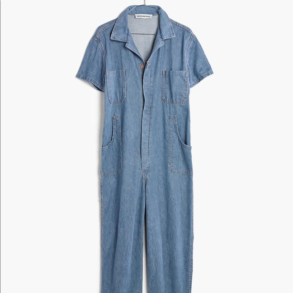 Caron Callahan™ Crawford Denim Jumpsuit - Picture 4 of 5